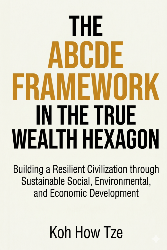 The ABCDE Framework in The True Wealth Hexagon: Building A Resilient Civilization through Sustainable Social, Environmental, and Economic Development